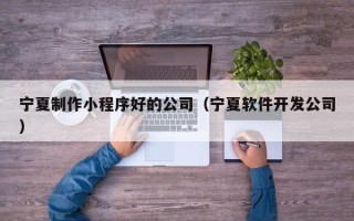 北京宁夏制作小程序好的公司（宁夏软件开发公司）